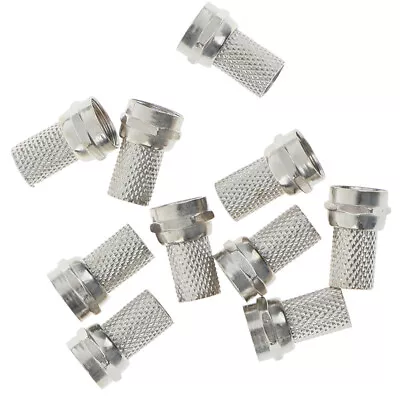 10Pcs 75-5 F Connector Screw On Type For RG6 Satellite TV Antenna Coax Cable* • $7