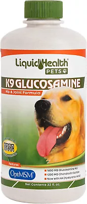 Liquid Health K-9 Glucosamine Hip And Joint Formula 32 Ounce - Newest Exp. • $34.99