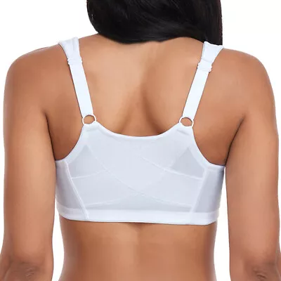 Women Front Closure Bras Full Coverage Lace Plus Size Wirefree Bra 32-50 BCDEFGH • $14.56