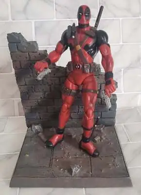 Marvel Universe Diamond Select Deadpool Action Figure With Brick Wall Display Ba • $36.75