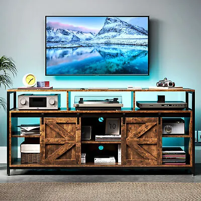 TC-HOMENY TV Stand With Power Station + RGB LED TV Cabinet Entertainment Center • $194.99