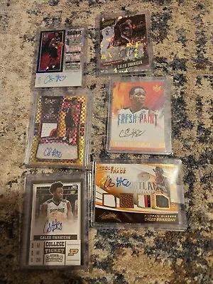 2017-18 Caleb Swanigan Immaculate Impeccable 6 Auto Jersey Patch Lot Purdue • $31