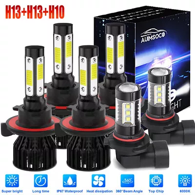 For Dodge Dakota 2005-2008 2009 - 6X 6000K White LED Headlight+Fog Light Bulbs • $66.99