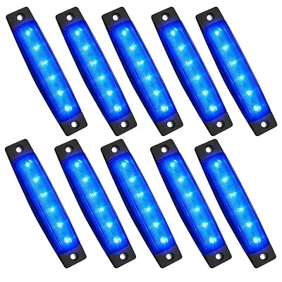 10 Boat Marine Blue LED Interior Navigation Courtesy Lights Strip Bar Waterproof • $13.98