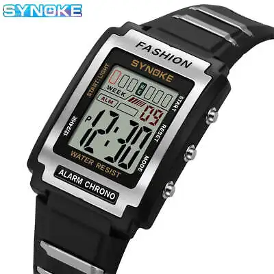 SYNOKE Mens Sports Digital Watch Waterproof 50M • £13.79