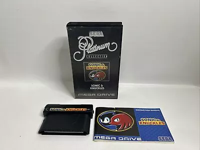 Sonic & Knuckles Platinum Sega Mega Drive RARE With Original Box And Manual • $90