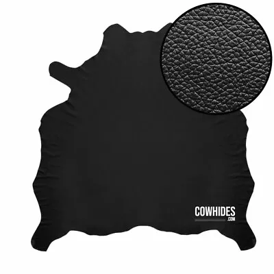 Cowhides.com Meridian Black Leather Hide (1 Hide 6.5 FT X 7.5FT) For Automotive  • $465