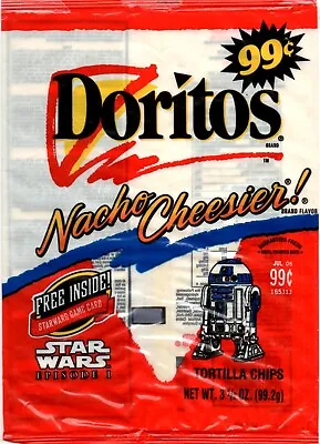 Star Wars 1999 Frito Lay Game Card Promo Chip Bag Nacho Cheesier 3.25 Oz • $4.99