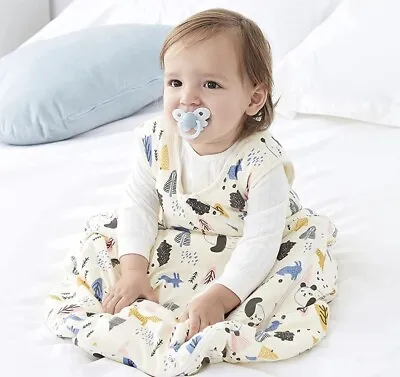 Baby Sleeping Bag With Legs 2.5 TOG Unisex 100% Cotton 6-12months • £17.99