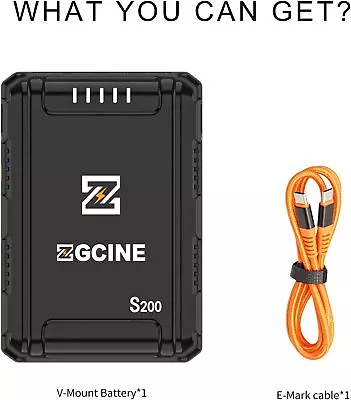 $229 • Buy ZGCINE S200 V-Mount Battery 199Wh 14.8V V-Locking Rechargable Li-ion Battery 