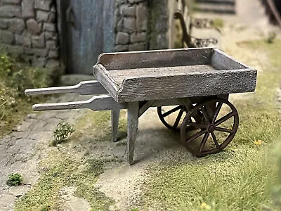 RWD 1/35 Wooden Hand Cart Model Kit | Vendor | Farm Wagon | Diorama Accessories • $14.50