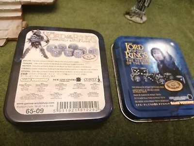 LOTR Hobbit Warhammer ROTK Dice Tin Only -Frodo OOP 2003 Edition • £17.39