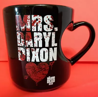 AMC The Walking Dead MRS.DARYL DIXON 12oz Black Heart Handled Coffee Mug  • $15.24