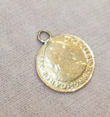 1788 Spanish Colonial 1/2 Escudo Gold Coin W/ Loop (Jewelry Piece) • $299.99