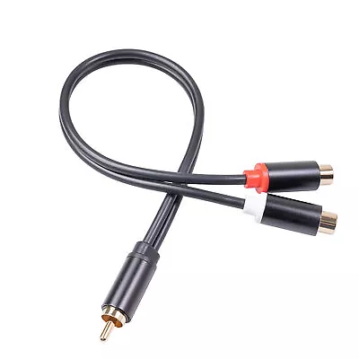 0. RCA Audio Speaker Y- Splitter Cable RCA 1 Male To 2 Female F7V5 • $13.19