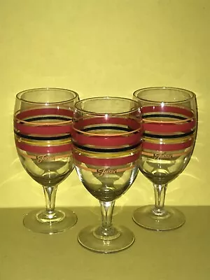 $19.99 • Buy Fiesta Fiestaware Coordinates Striped Water Goblets Iced Tea Glasses Set Of 3