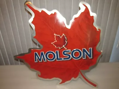 Molson Ale Beer SIGN MAPLE LEAF Tin 2003 RARE • $59.99