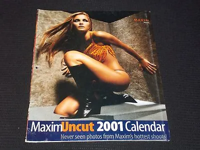 2001 Maxim Uncut Calendar Magazine - Never Seen Photos Front Cover - E 1818 • $49.99