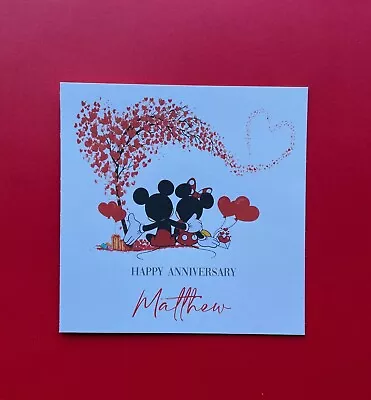 £2.85 • Buy Personalised Disney Anniversary Card - Husband Wife Boyfriend Girlfriend Fiancee