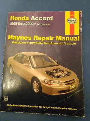 Haynes 42014 Repair Manual For Honda Accord 1998 - 2002 • $19.99