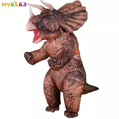 Dinosaur Triceratops Inflatable Costume T-Rex Halloween Blow Up Suit Adult Men • $76.89