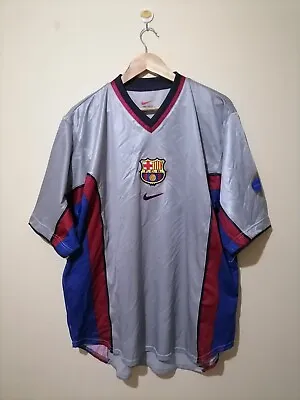 Fc Barcelona 1999-00 Away Football Shirt Match Issue/worn Nike Camiseta 20 • $249.99