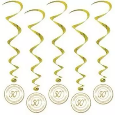 50th Anniversary Hanging Whirl Decorations Anniversary Party Supplies Decoration • $5.99