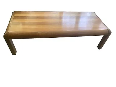 LANE MCM Coffee Table Solid Wood Waterfall Edge Beautiful Finish L 56   X W 24  • $495