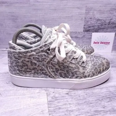 Osiris Glitter Low Top Skate Sneaker Leopard Silver Kids Sz 5 Women's Sz 6.5 • $39