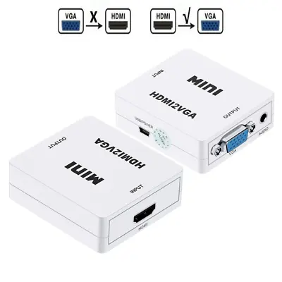 HDMI To VGA Mini Full HD Video 1080P Audio Converter Adapter For PC TV Monitor • $12.92