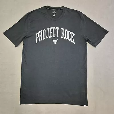 Under Armour Project Rock Mens Short Sleeve T-shirt Size M Dark Blue • $16