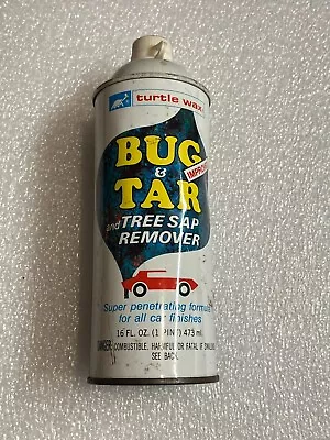 Vintage Turtle Wax Bug And Tar Remover Can Almost Full Red Car Tree Sap Remover • $14.45