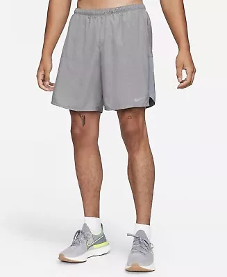 Nike Challenger Men's 7  Brief-Lined Running Shorts Grey Sz XS CZ9066-084 • $31.99