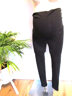 H&m Mama Maternity Black Over Bump Full Length Leggings Size L 16-18 • £4.25