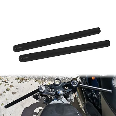 Universal Motorcycle 7/8  22mm Black CNC Adjustable Handle Bar Clip On Ons Fork • $14.81