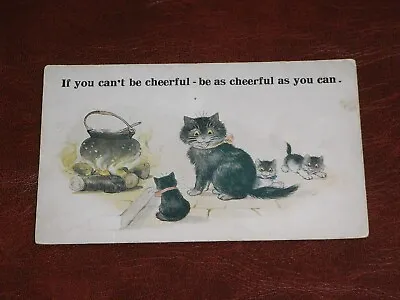 £3.50 • Buy Original Black Cat Anthropomorphic Postcard -  Inter Art - 3875.