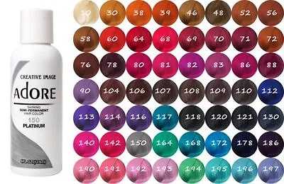 $8.49 • Buy Adore By Creative Image Semi Permanent Hair Dye Color 118mL Pick Your Color