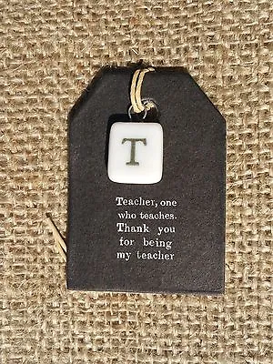 East Of India Porcelain Gift Tag Label Keepsake  Teacher   • £3.75