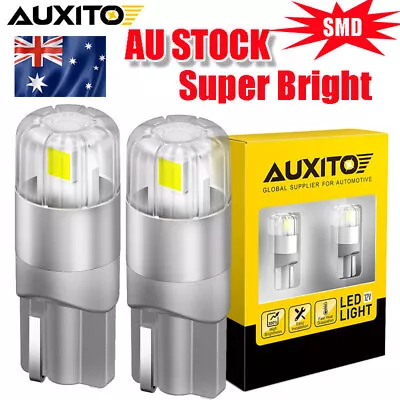 AUXITO 2 X White Bulbs Canbus LED T10 W5W SMD Car Side Wedge Parker Light Globe • $13.79