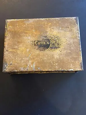 Vintage Art Deco Metal Cutex Five Minute Set Advertising Tin Litho Box • $13