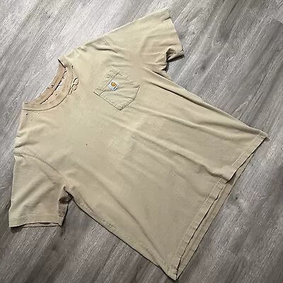 Vintage Carhartt Pocket Tee Size Large Tan • $30