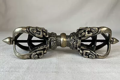 Tibet Tibetan Silver Vajra Dorje Phurpa Exorcism Talisman FaQi Amulet Statue 9” • $170