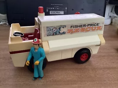 Vintage 1974 Fisher Price Adventure People 303 Rescue Truck & Fireman • $15