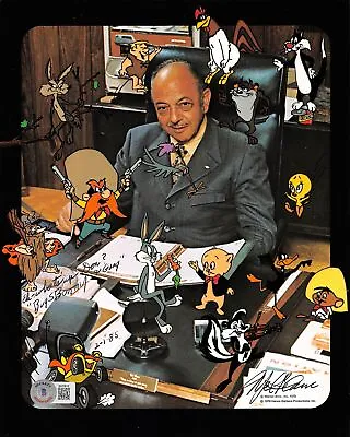 Mel Blanc Looney Tunes  Bugs Bunny & Gang 2-1-85  Signed 8x10 Photo BAS #BK03816 • $1016.38