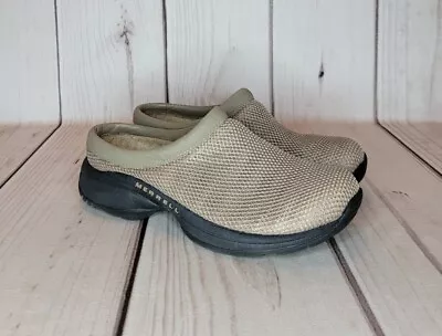 Merrell Shoes Womens Size 6 Primo Breeze II Clog Mesh Taupe Slip On Mule • $14.95
