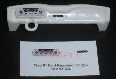 1960 And 1961 FORD RANCHERO GAUGE FACES For 1/25 AMT KITS - PLEASE READ DESC • $5.08