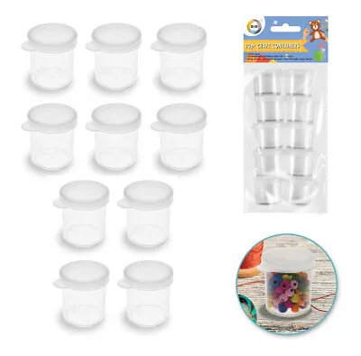 10ml Craft Containers Glitter Nail Art Storage Jar Travel Cosmetic Sample Pot UK • £6.89