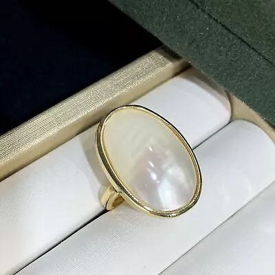 Genuine  Mabe Pearl Ring Sterling Silver 925 Jewelry Selectable • $19.99