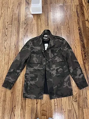 Marc Ecko Cut & Sew Men’s Military Jacket Button Up Camo Green Size Small • $78.79