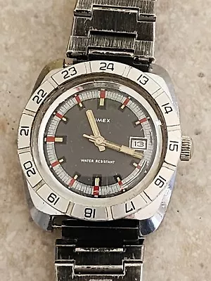 Rare Vintage 70'S Timex Skin Diver Watch Hand-wind/ Keeps Time.  • $130